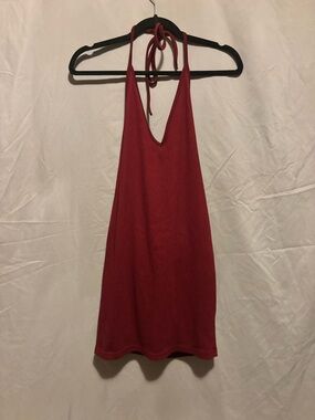 Red Halter Mini Dress